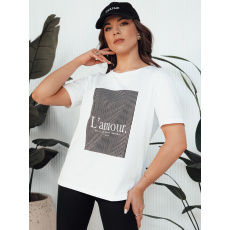 T-shirt damski LAMOUR biały Dstreet RY2588