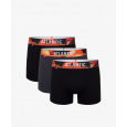 Pánske športové boxerky ATLANTIC 3Pack - šedé/černé