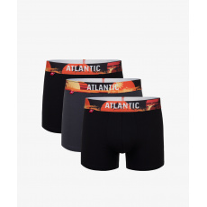 Pánske športové boxerky ATLANTIC 3Pack - šedé/černé