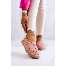 Dámske espadrilky s bodkami Big Star JJ274869 Ružové