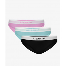 *Dámske nohavičky Bikini ATLANTIC 3Pack - lila, zelená, čierna