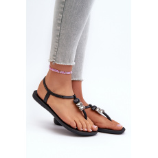 Damskie Płaskie Sandały Japonki 83507 Ipanema Class Blown Up Sandal Fem Czarne