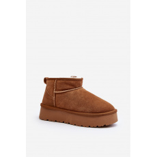 Módne nízke snehule Camel Nucca Suede