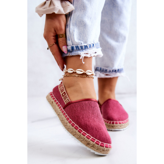 Nazúvacie espadrilky Big Star JJ274880 Tmavo ružové