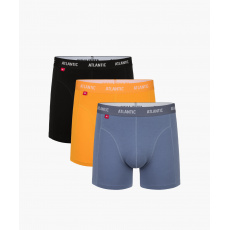 Pánske boxerky ATLANTIC Comfort 3Pack - čierne/žluté/šedé