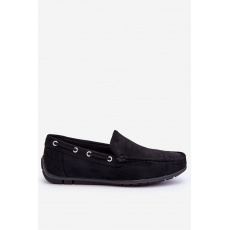 Pánske semišové slip-on mokasíny Black Rayan