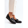 Dámske lakované topánky Loafers Black Polike