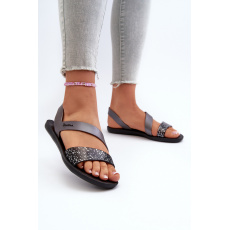 Sandały Damskie 82429 Ipanema Vibe Sandal Fem Czarno-Srebrne