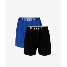 Pánske voľné boxerky ATLANTIC 2Pack - modrá, námornícka modrá