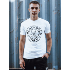 T-shirt męski z nadrukiem biały Dstreet RX5585