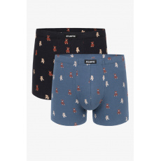 Pánske boxerky ATLANTIC 2Pack - tmavo modrá / modrá