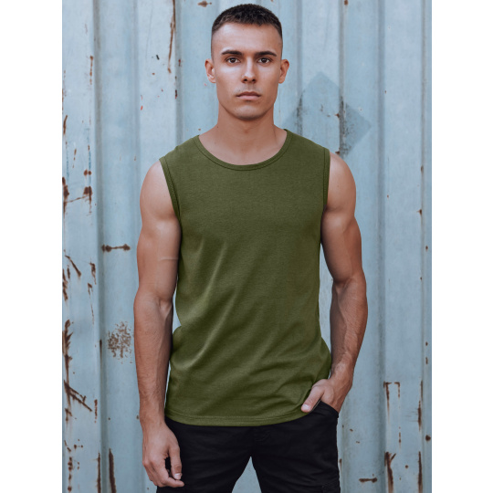 Tank top męski bez nadruku zielony Dstreet RX5620