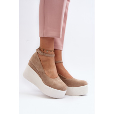 Dámske béžové espadrilky Malla Wedge