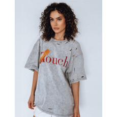 T-shirt damski TOUCH jasnoszary Dstreet RY2629