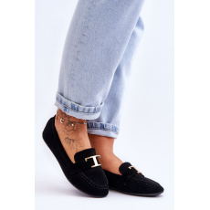 Black Carly klasické slip-on mokasíny