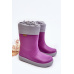 Detské čižmy Wellington s teplejším Snow Wave Gokids 981 Purple